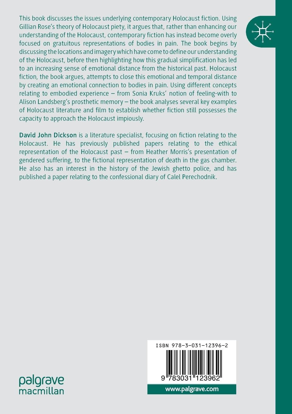 Rückseitencover Holocaust Fiction and the Question of Impiety