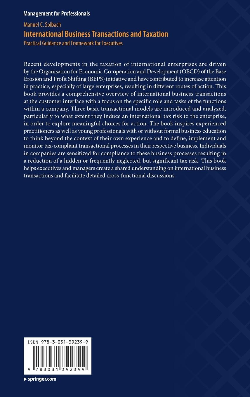 Rückseitencover International Business Transactions and Taxation