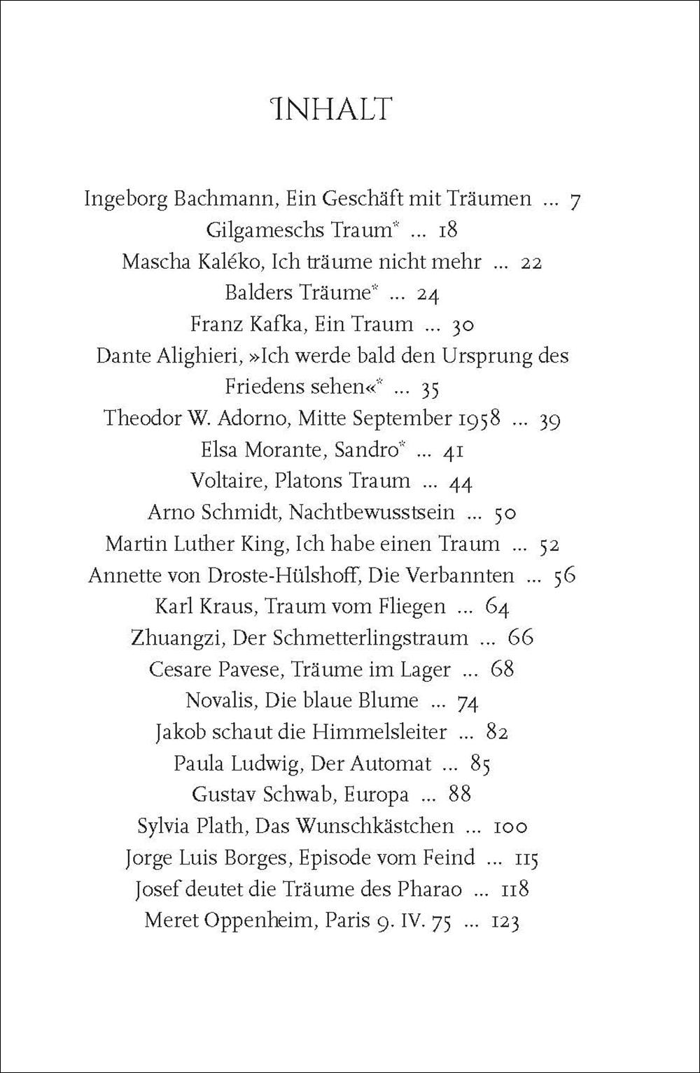 Beispielinhalt (Bild) Das Traumbuch