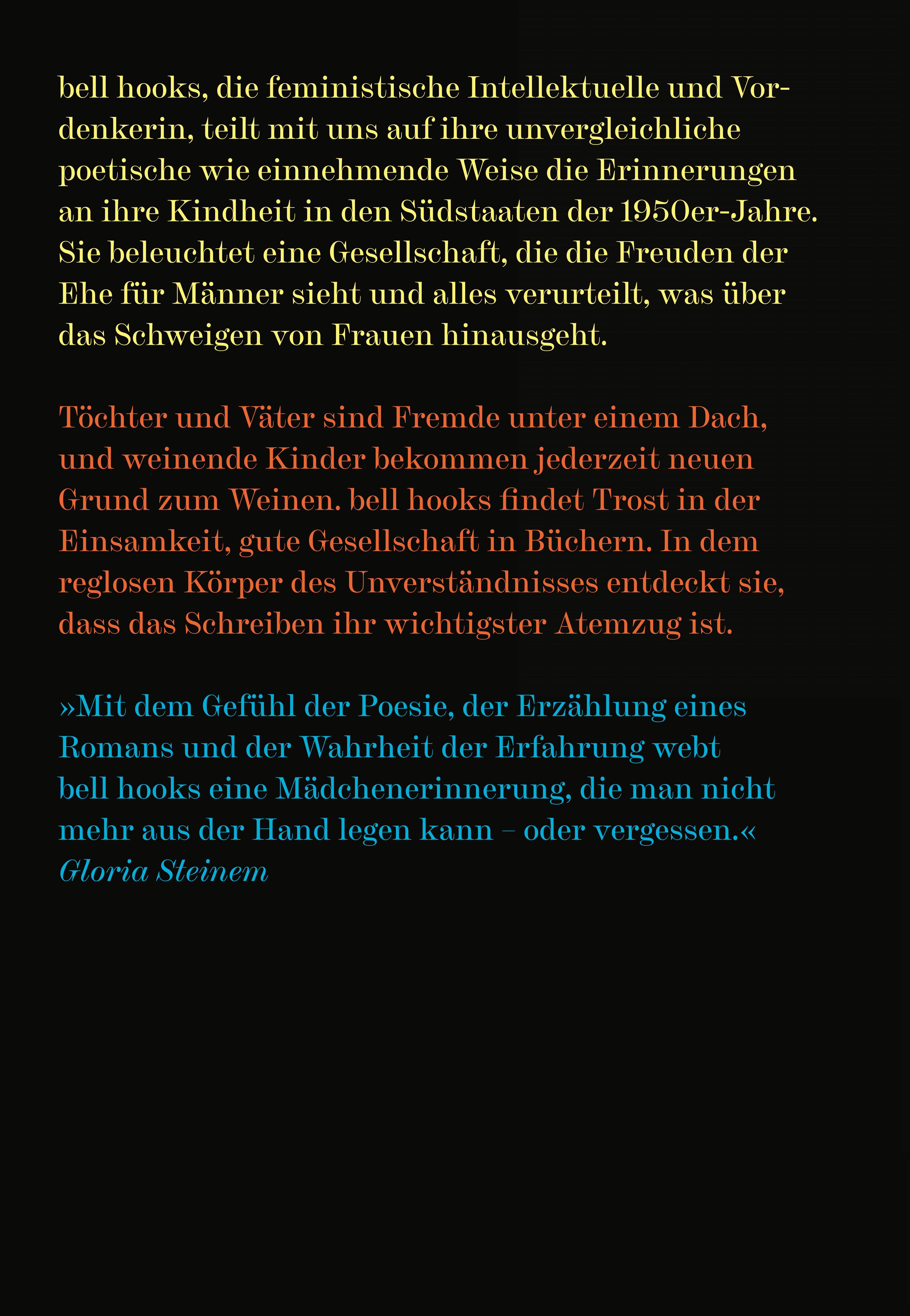 Rückseitencover Erinnerungen an eine Kindheit