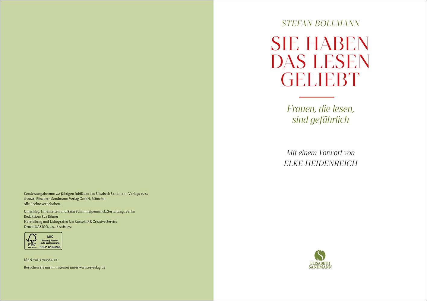 Beispielinhalt (Bild) Sie haben das Lesen geliebt