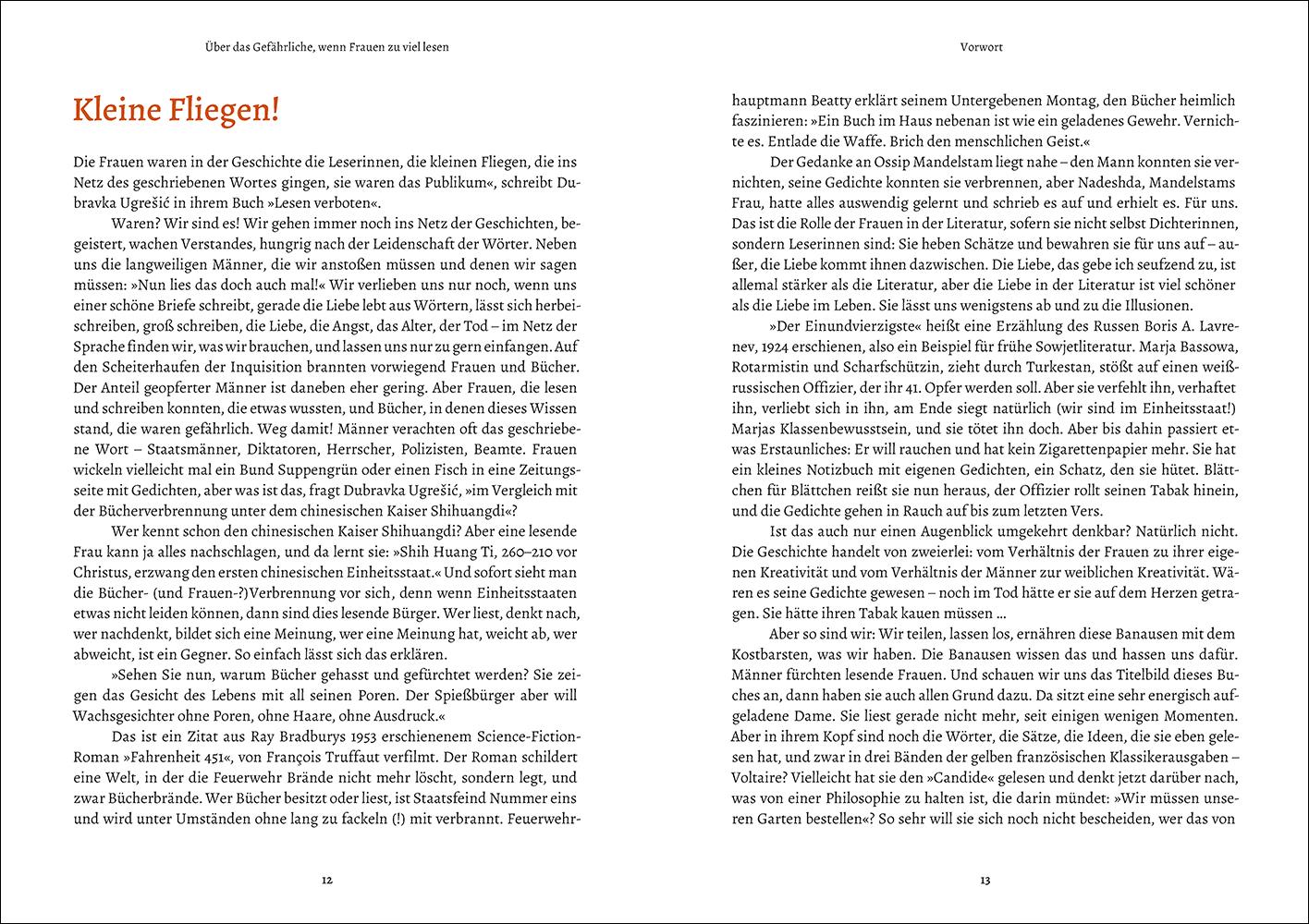 Beispielinhalt (Bild) Sie haben das Lesen geliebt