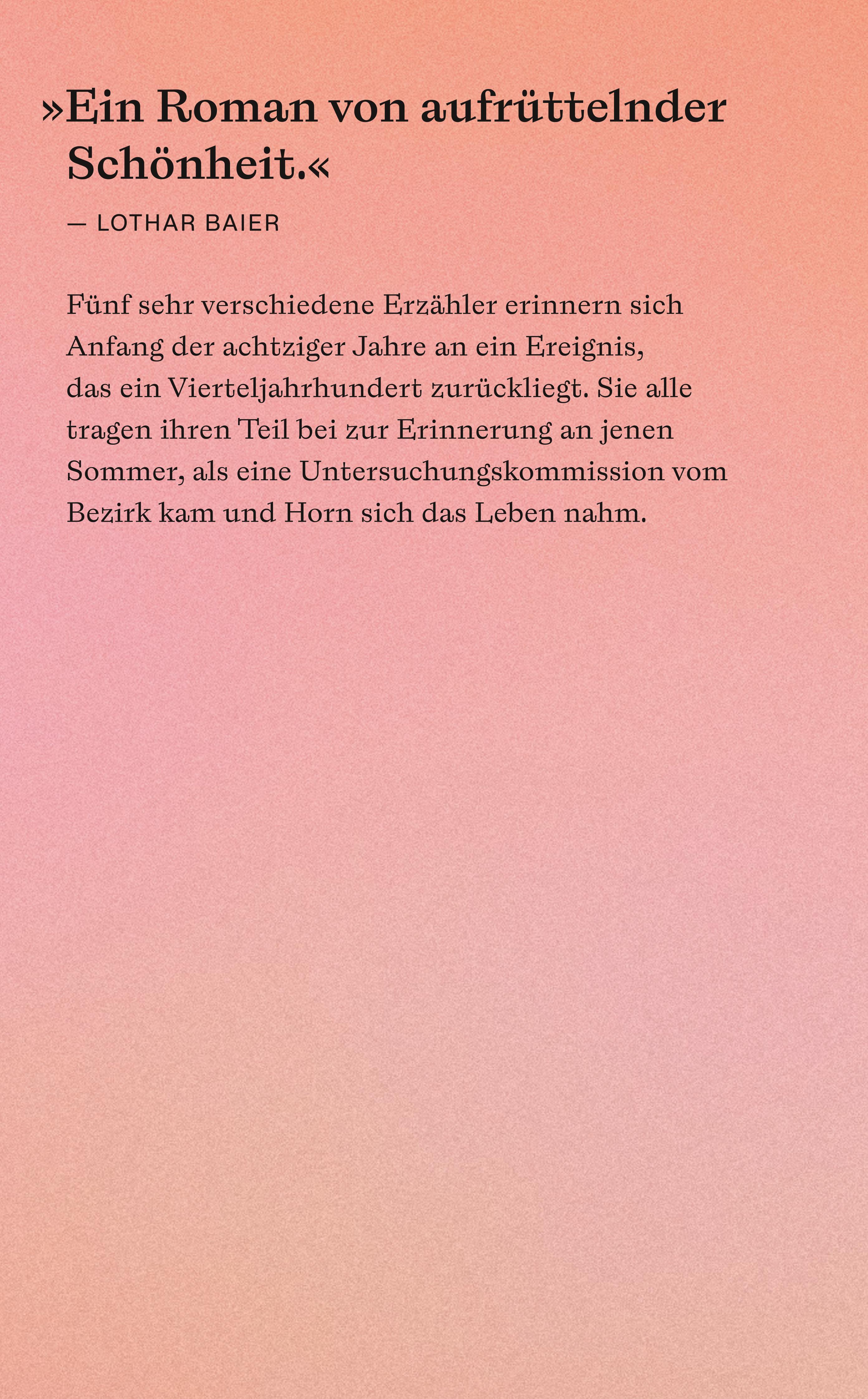 Rückseitencover Horns Ende