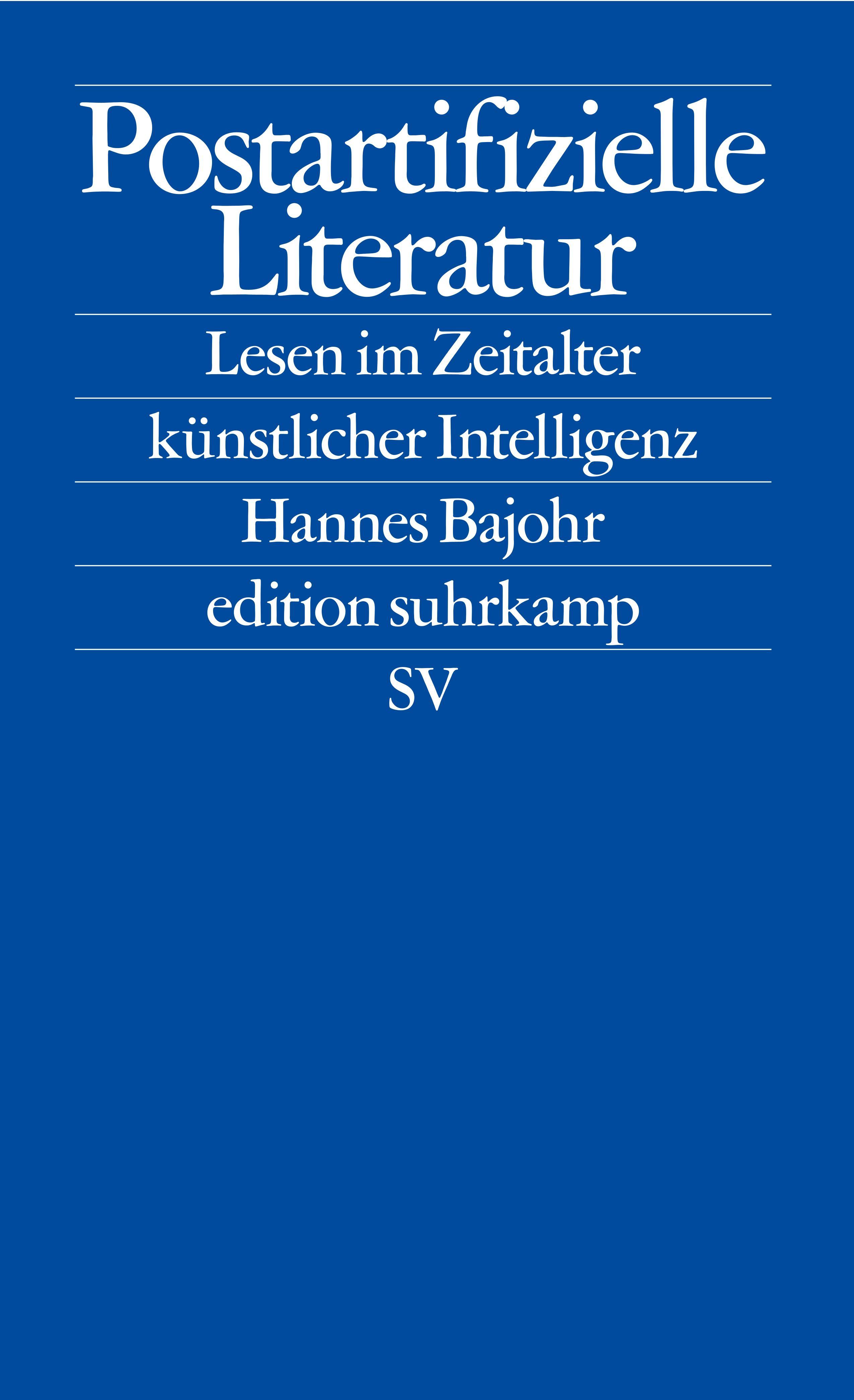 Vorderes Coverbild Postartifizielle Literatur