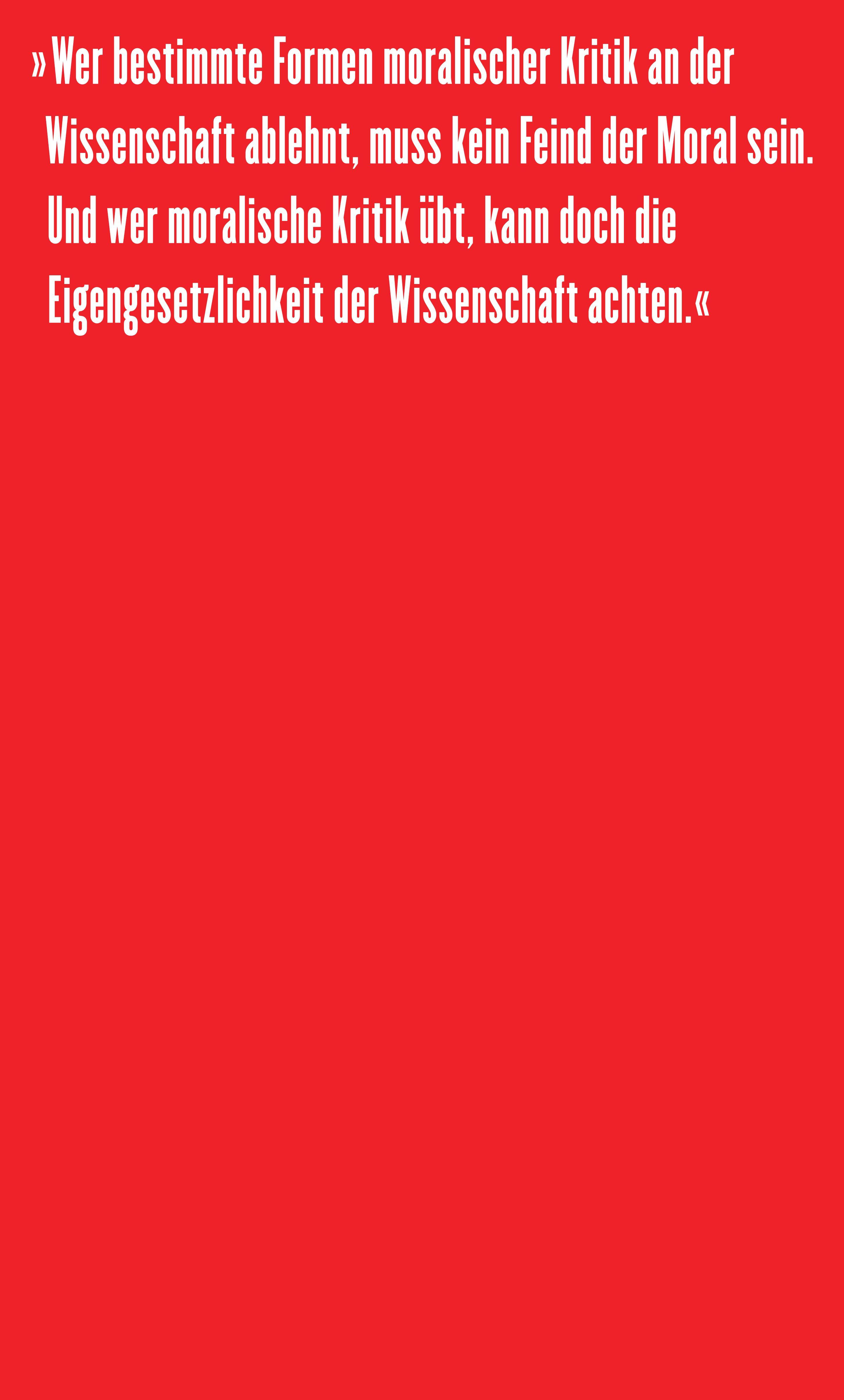 Rückseitencover Wissenschaftsfreiheit und Moral