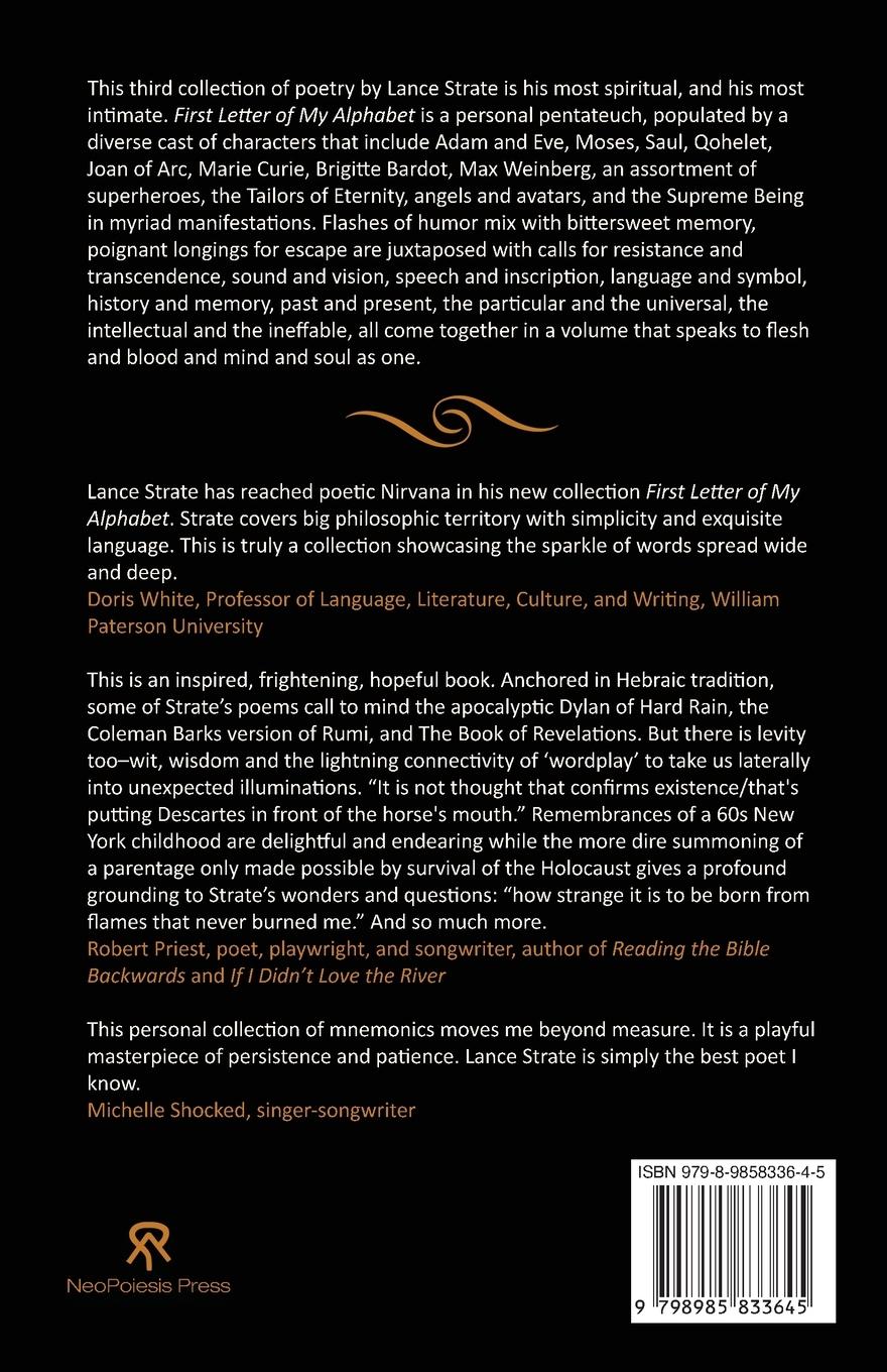 Rückseitencover First Letter of My Alphabet