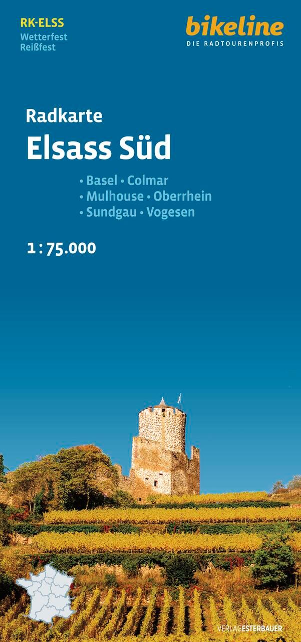 Vorderes Coverbild Radkarte Elsass Süd