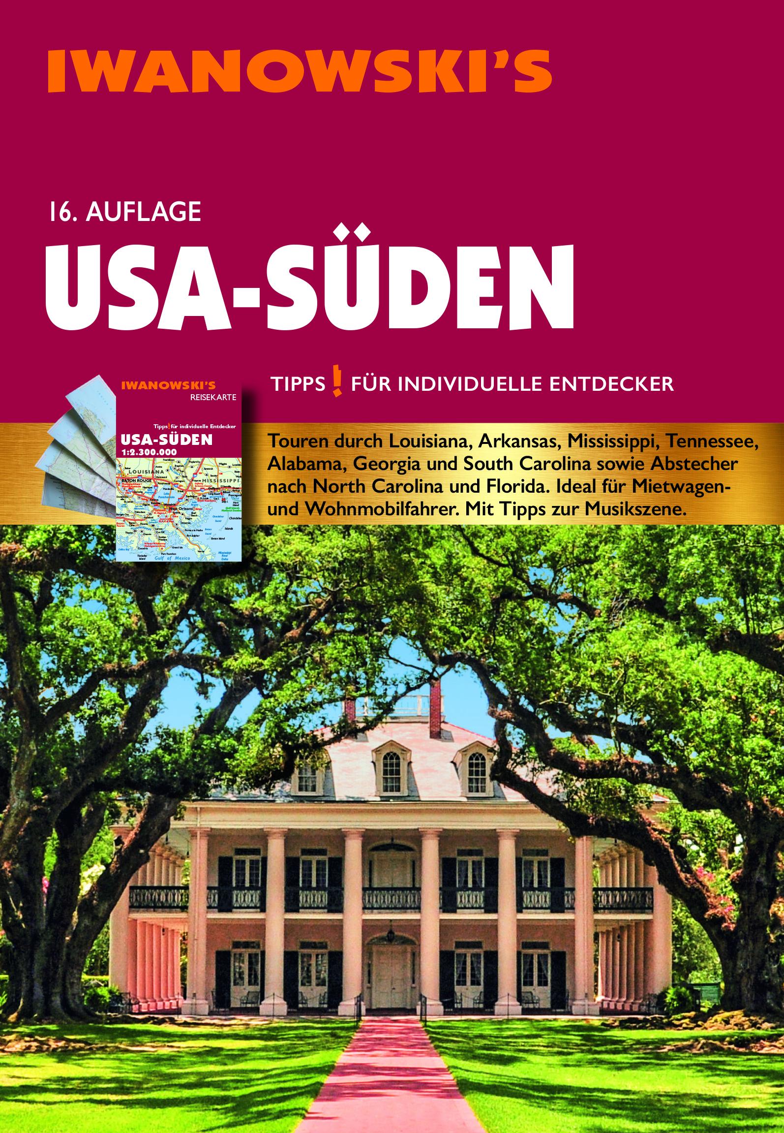 Vorderes Coverbild USA-Süden - Reiseführer von Iwanowski