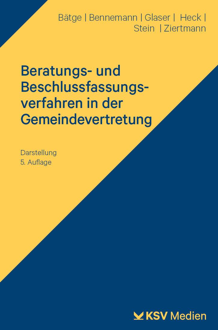 Vorderes Coverbild Beratungs- und Beschlussfassungsverfahren in der Gemeindevertretung