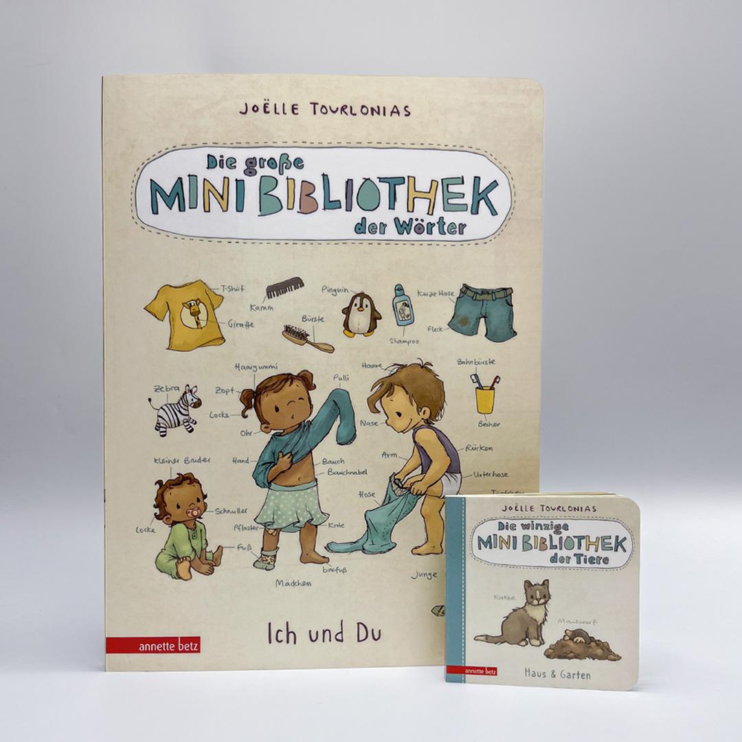 Beispielinhalt (Bild) Die winzige Mini-Bibliothek der Tiere (Die Mini-Bibliothek der Wörter, Bd.)