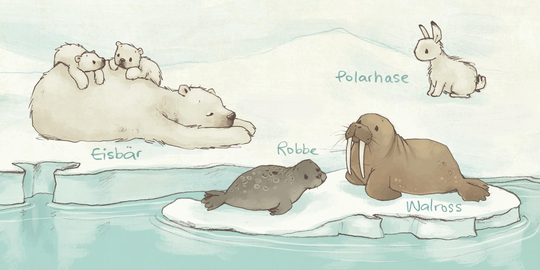 Beispielinhalt (Bild) Die winzige Mini-Bibliothek der Tiere (Die Mini-Bibliothek der Wörter, Bd.)