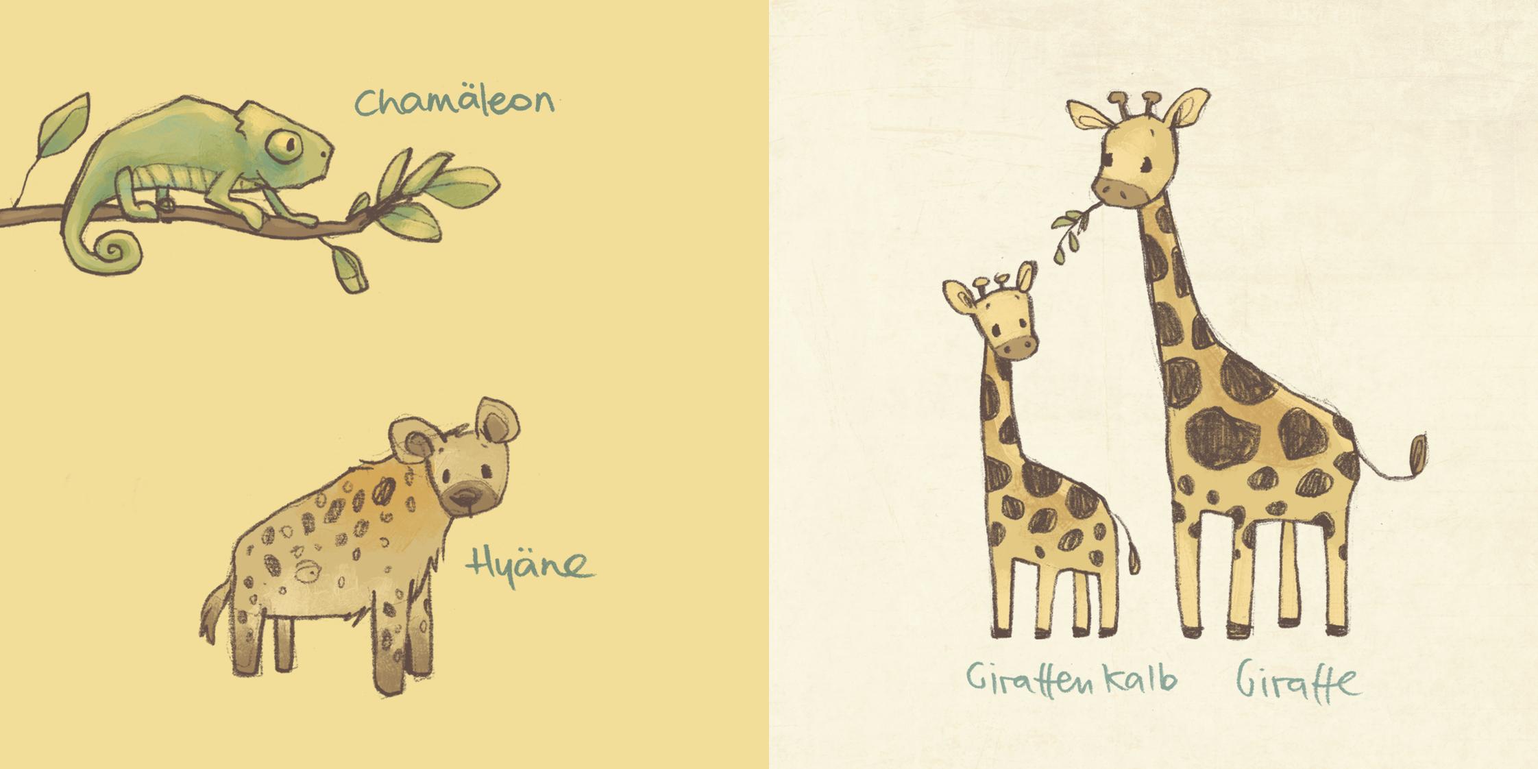 Beispielinhalt (Bild) Die winzige Mini-Bibliothek der Tiere (Die Mini-Bibliothek der Wörter, Bd.)