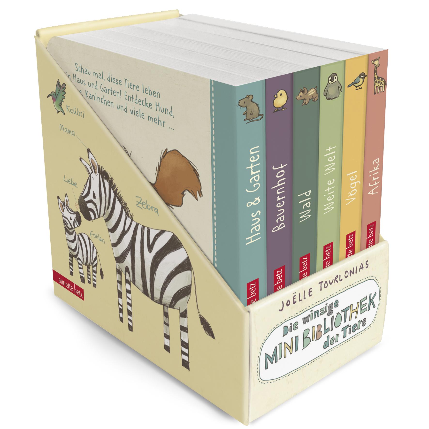 Vorderes Coverbild Die winzige Mini-Bibliothek der Tiere (Die Mini-Bibliothek der Wörter, Bd.)