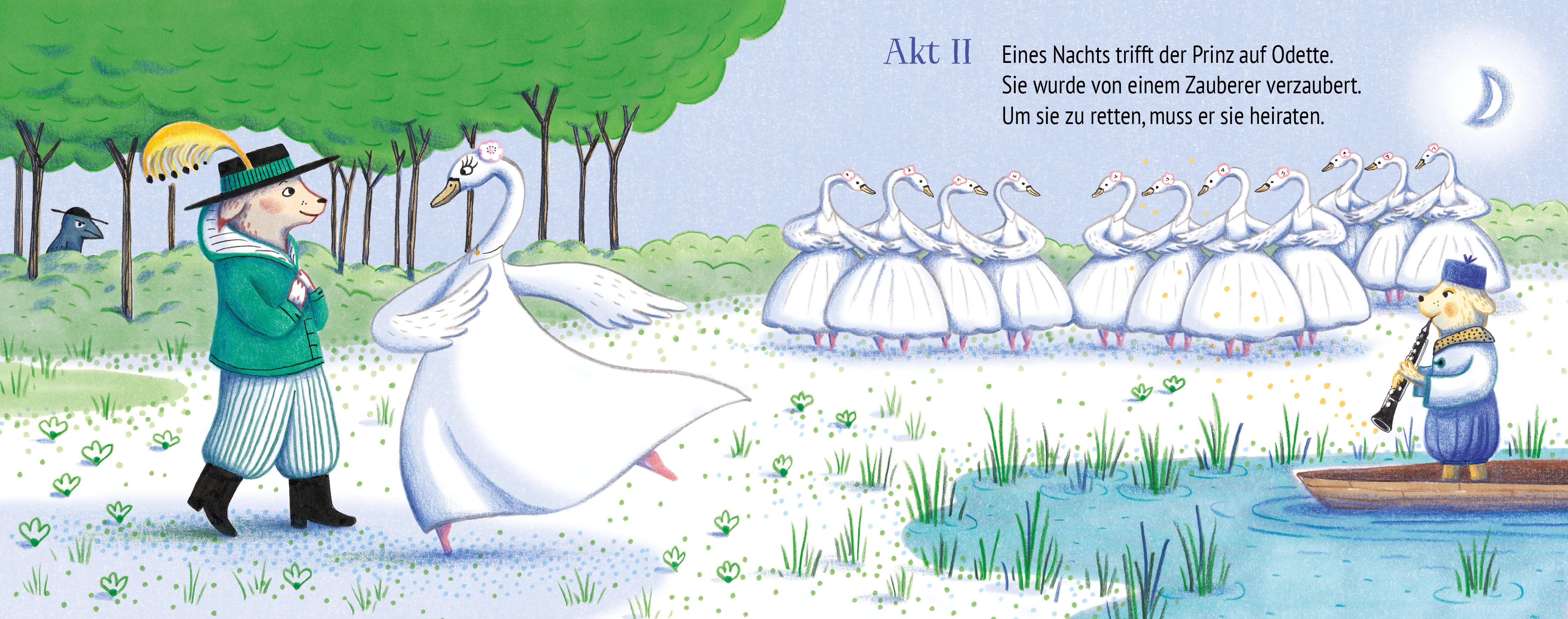 Beispielinhalt (Bild) Ich entdecke Schwanensee - Pappbilderbuch mit hochwertigem Sound (Mein kleines Klangbuch)