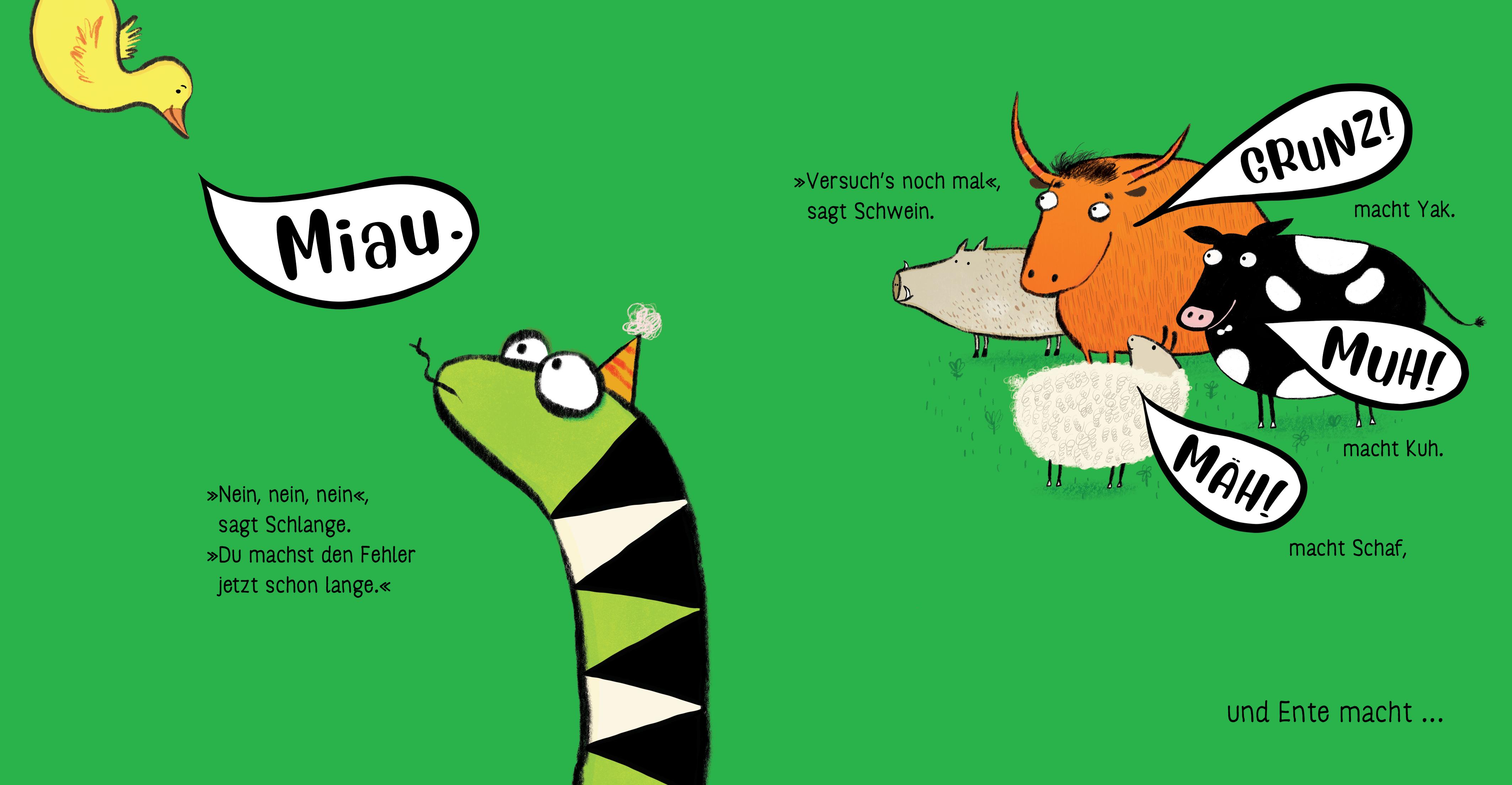 Beispielinhalt (Bild) Ente sagt Miau