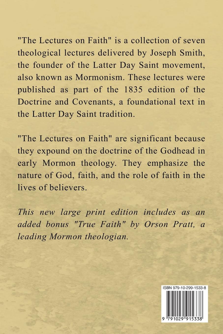 Rückseitencover The Lectures on Faith