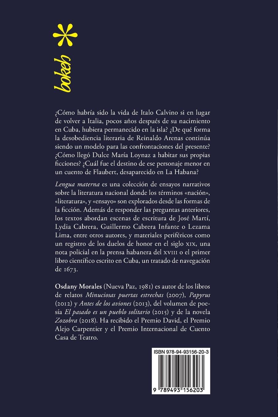 Rückseitencover Lengua materna