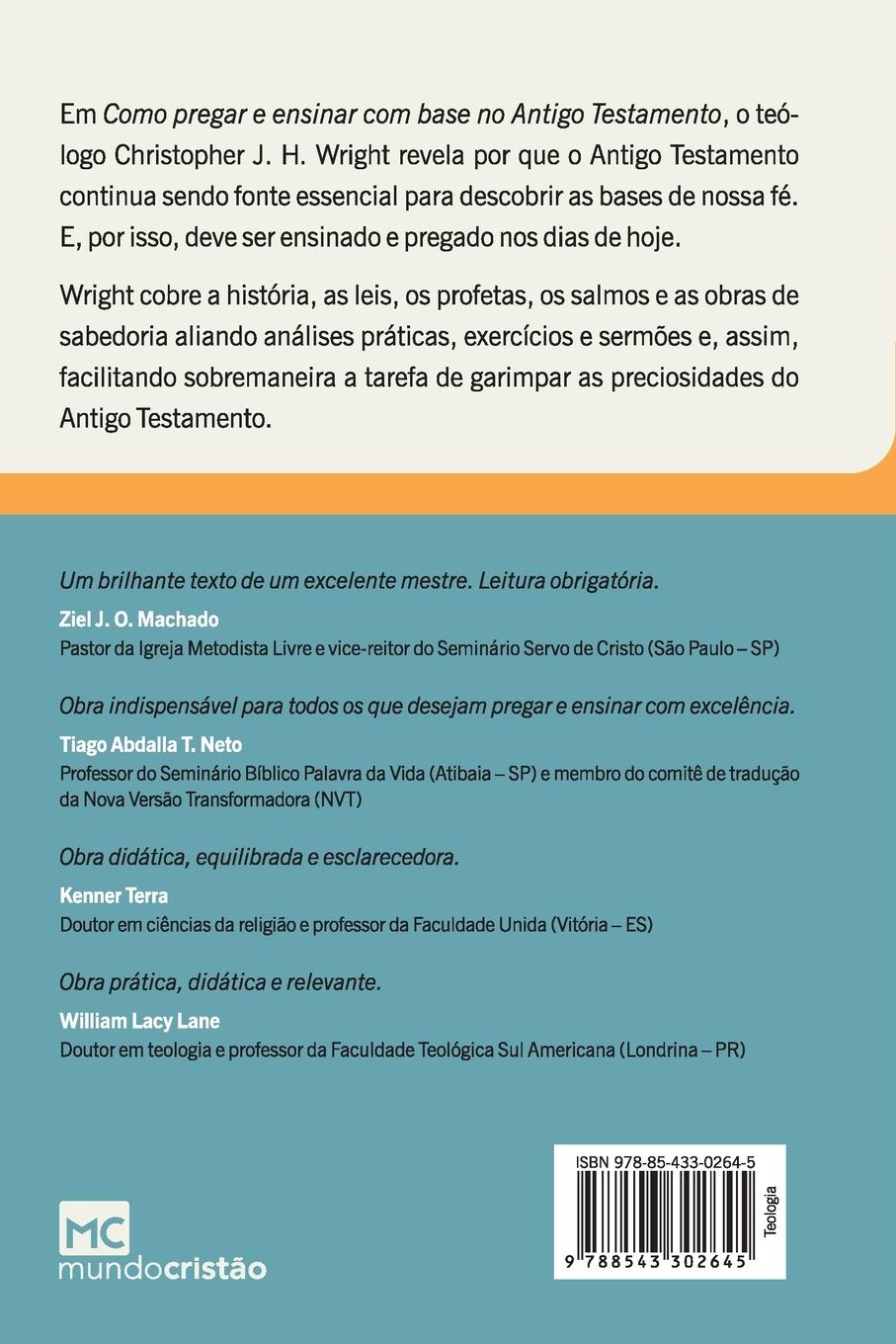 Rückseitencover Como pregar e ensinar com base no Antigo Testamento