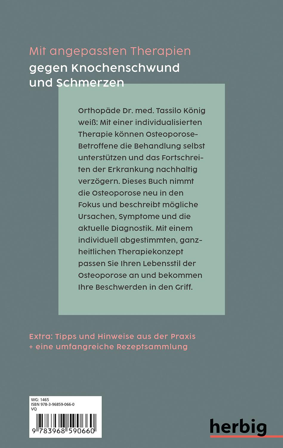 Rückseitencover Das hilft bei Osteoporose - Alles zu Ursachen, Diagnostik und ganzheitlicher Behandlung