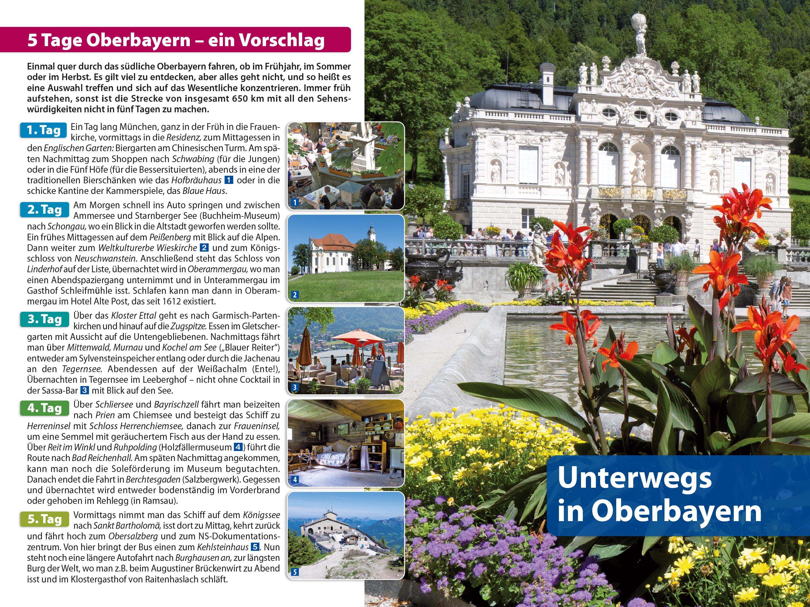 Beispielinhalt (Bild) Reise Know-How Reiseführer Oberbayern
