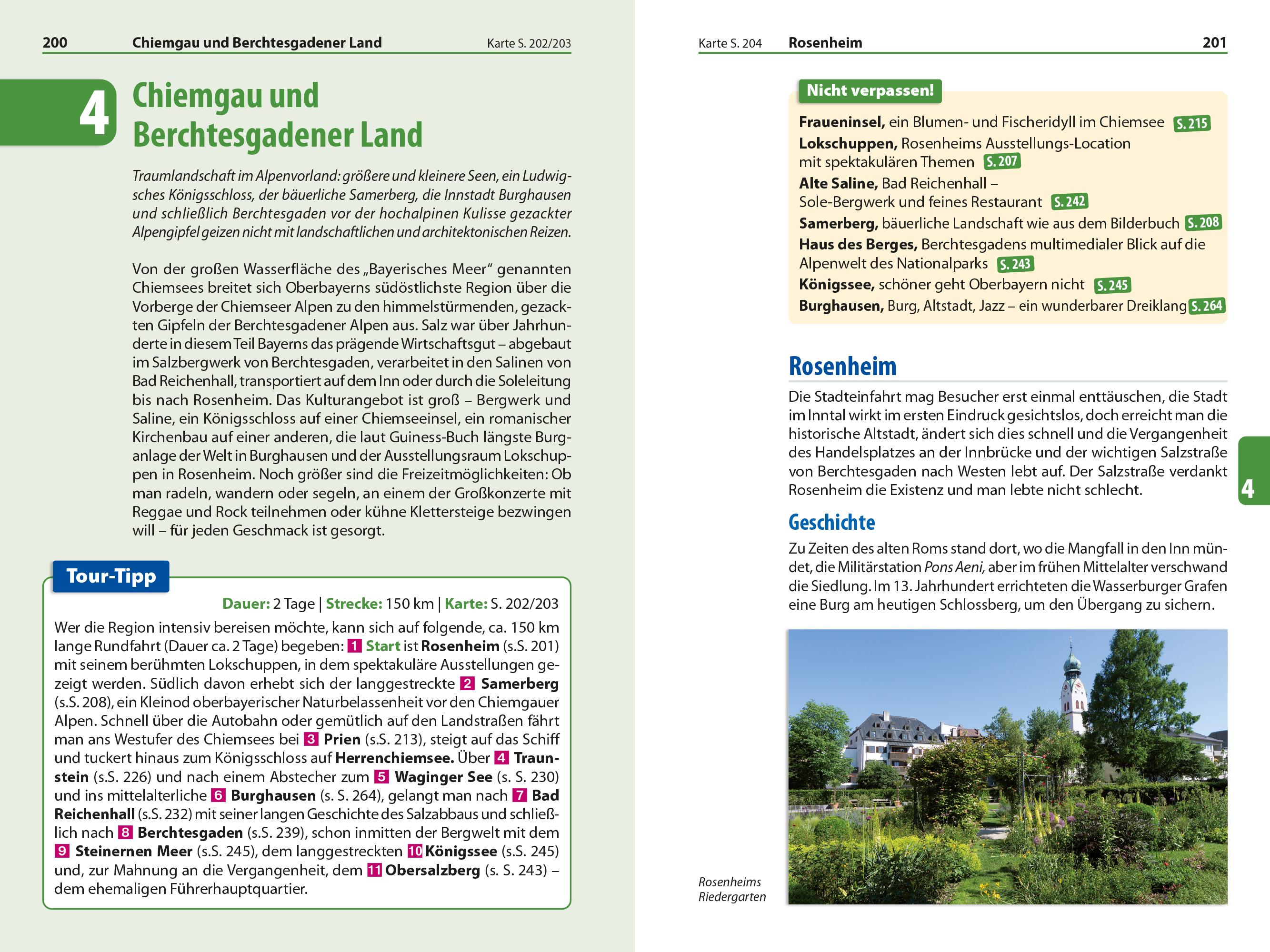 Beispielinhalt (Bild) Reise Know-How Reiseführer Oberbayern