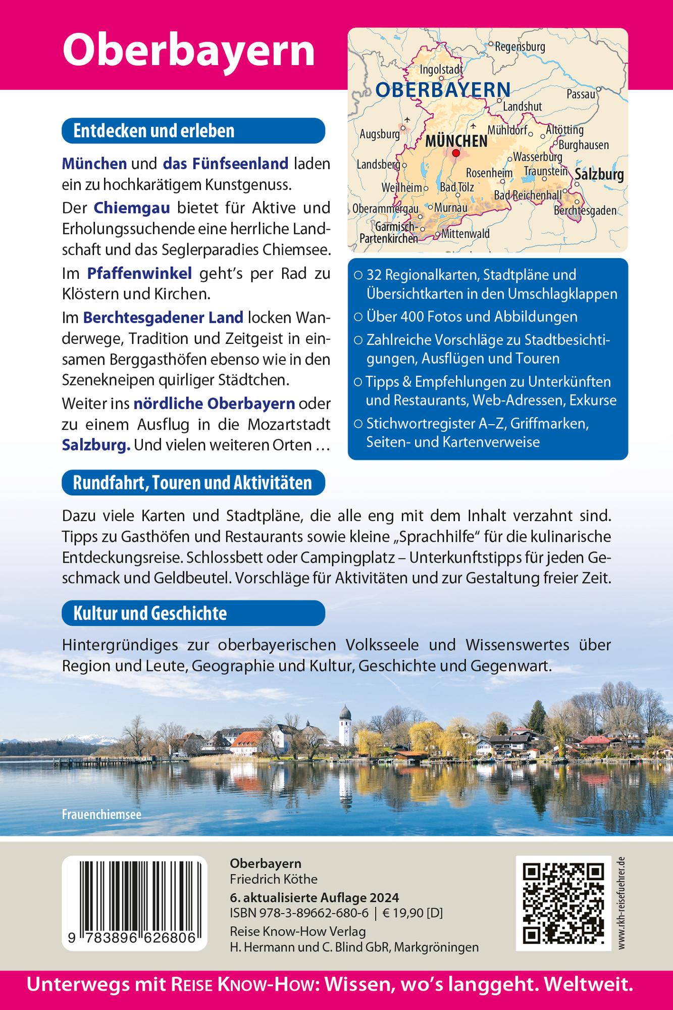 Rückseitencover Reise Know-How Reiseführer Oberbayern
