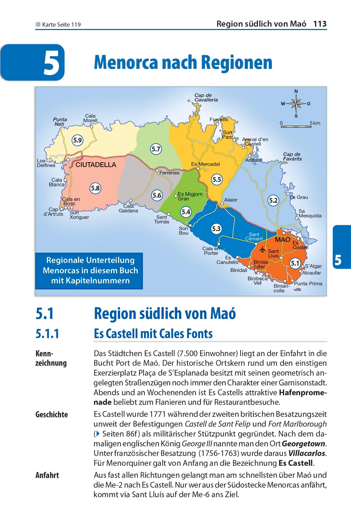 Beispielinhalt (Bild) Reise Know-How Reiseführer Menorca, die andere Baleareninsel
