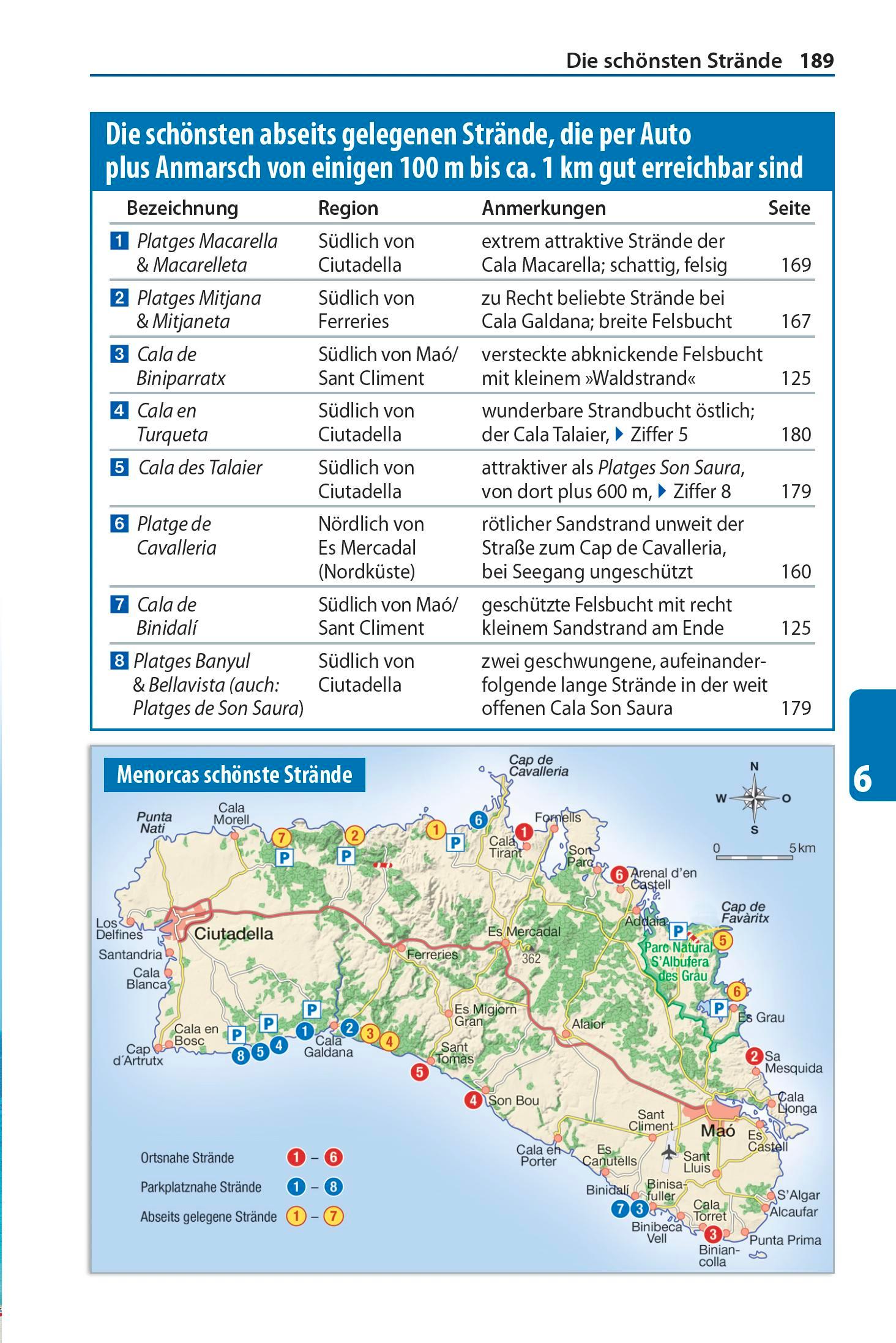 Beispielinhalt (Bild) Reise Know-How Reiseführer Menorca, die andere Baleareninsel