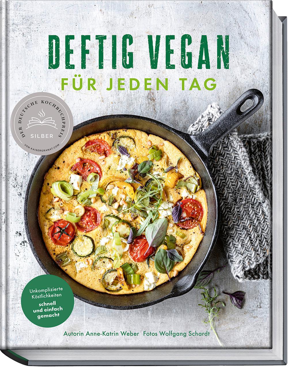 Vorderes Coverbild Deftig vegan für jeden Tag