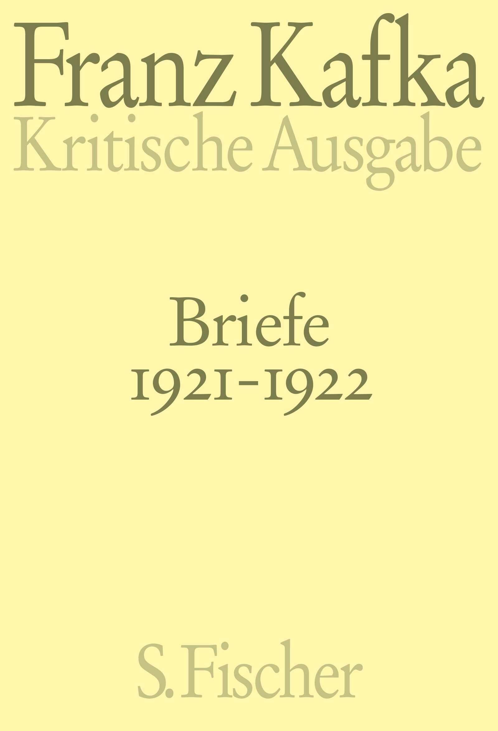 Vorderes Coverbild Briefe 1921-1922