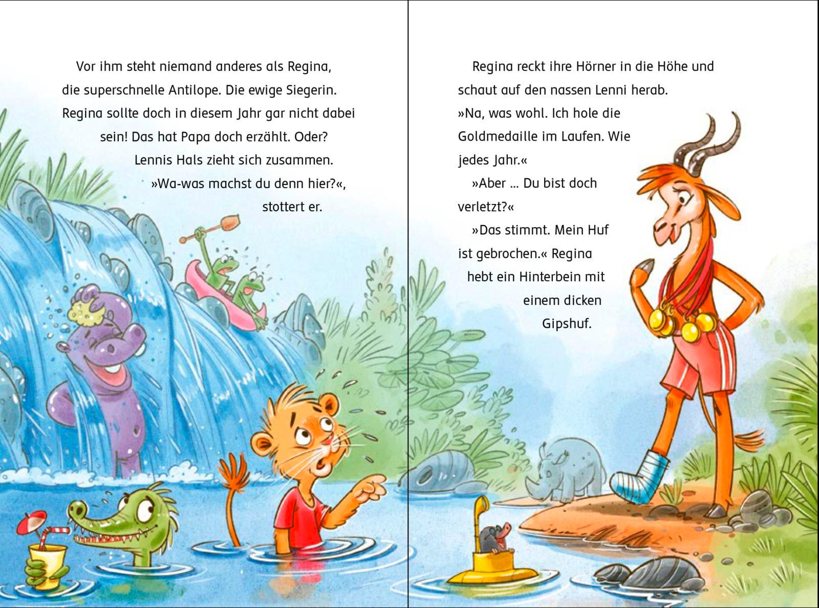 Beispielinhalt (Bild) Olympiade der Tiere - Auf die Tatzen, fertig, los