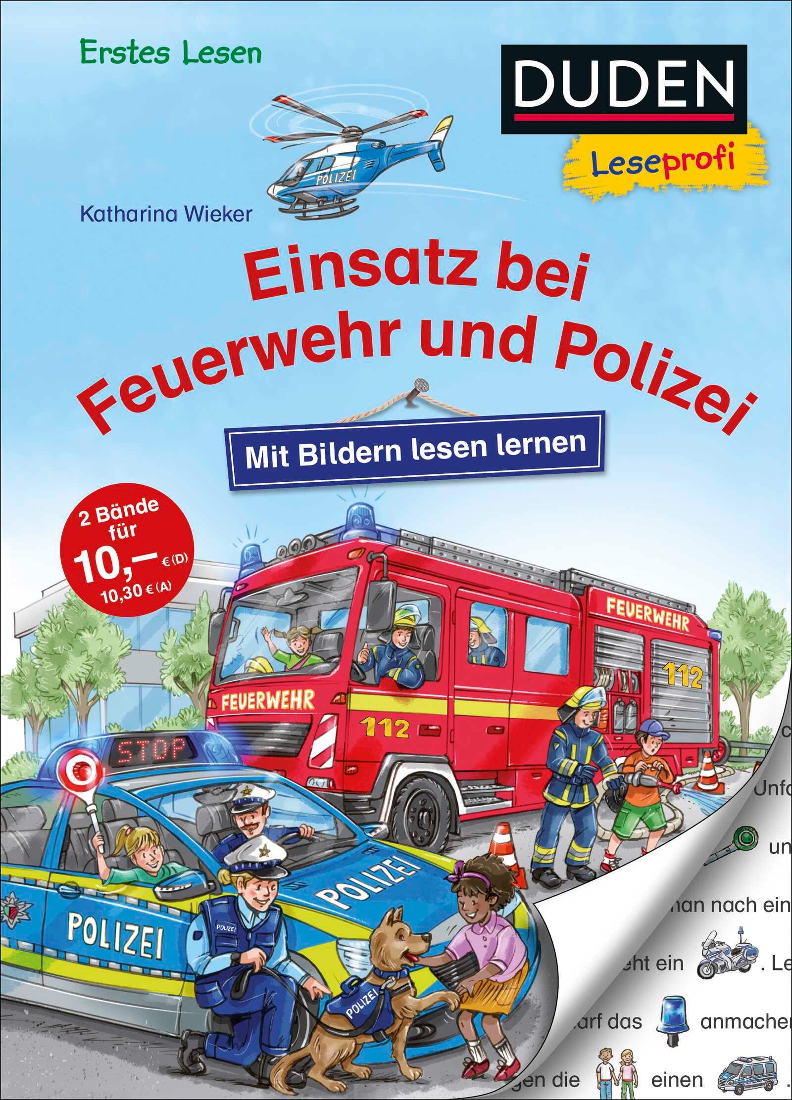 Vorderes Coverbild Duden Leseprofi - Mit Bildern lesen lernen: Einsatz bei Feuerwehr und Polizei
