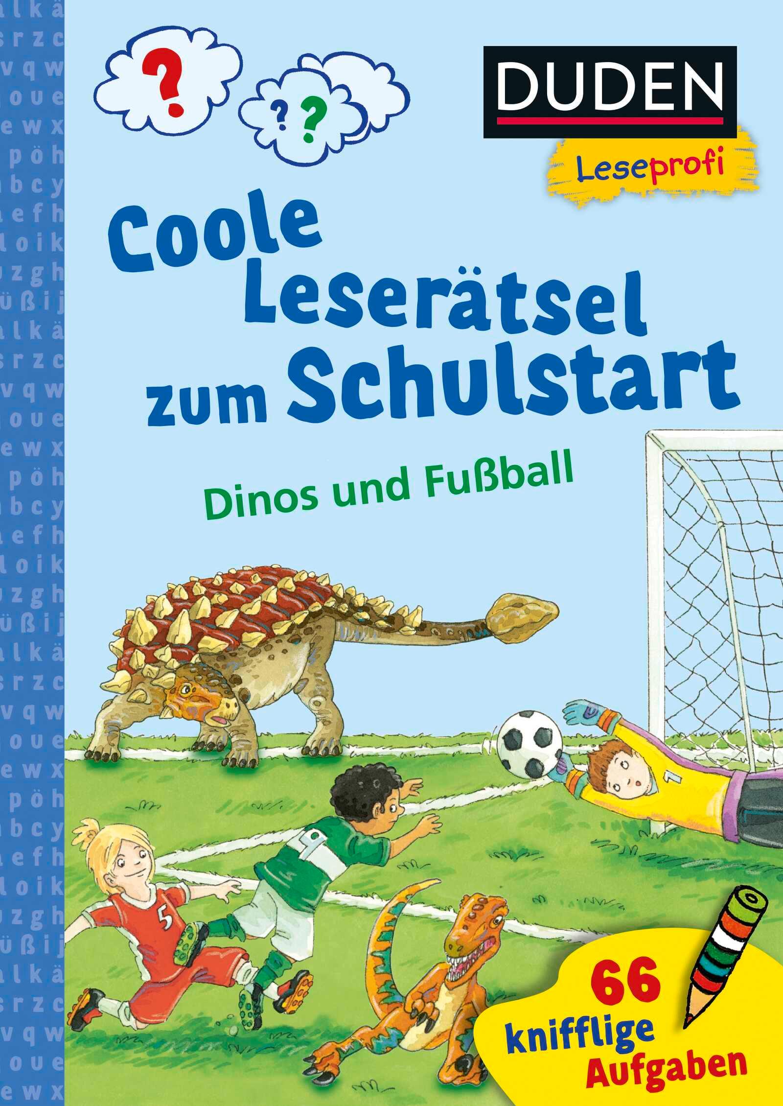 Vorderes Coverbild Duden Leseprofi - Coole Leserätsel zum Schulstart - Dinos und Fußball, 1. Klasse