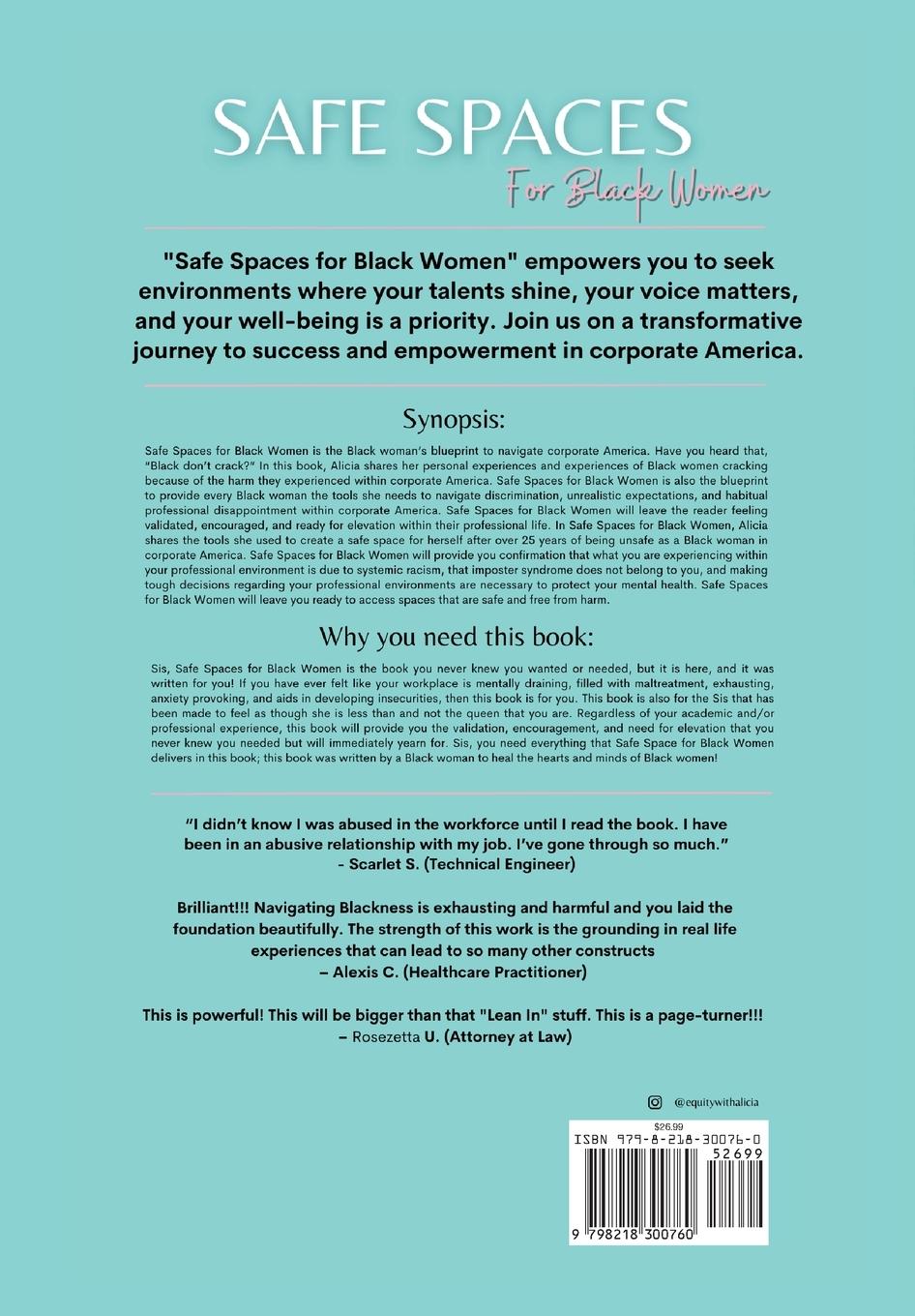 Rückseitencover Safe Spaces for Black Women