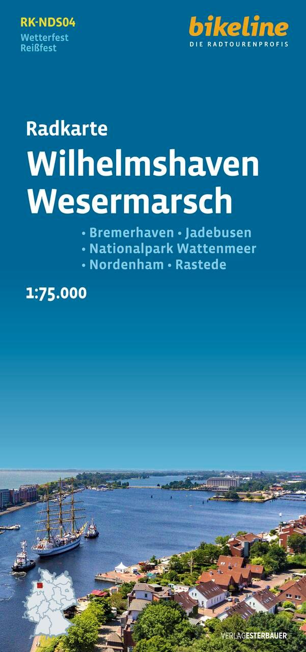 Vorderes Coverbild Radkarte Wilhelmshaven, Wesermarsch