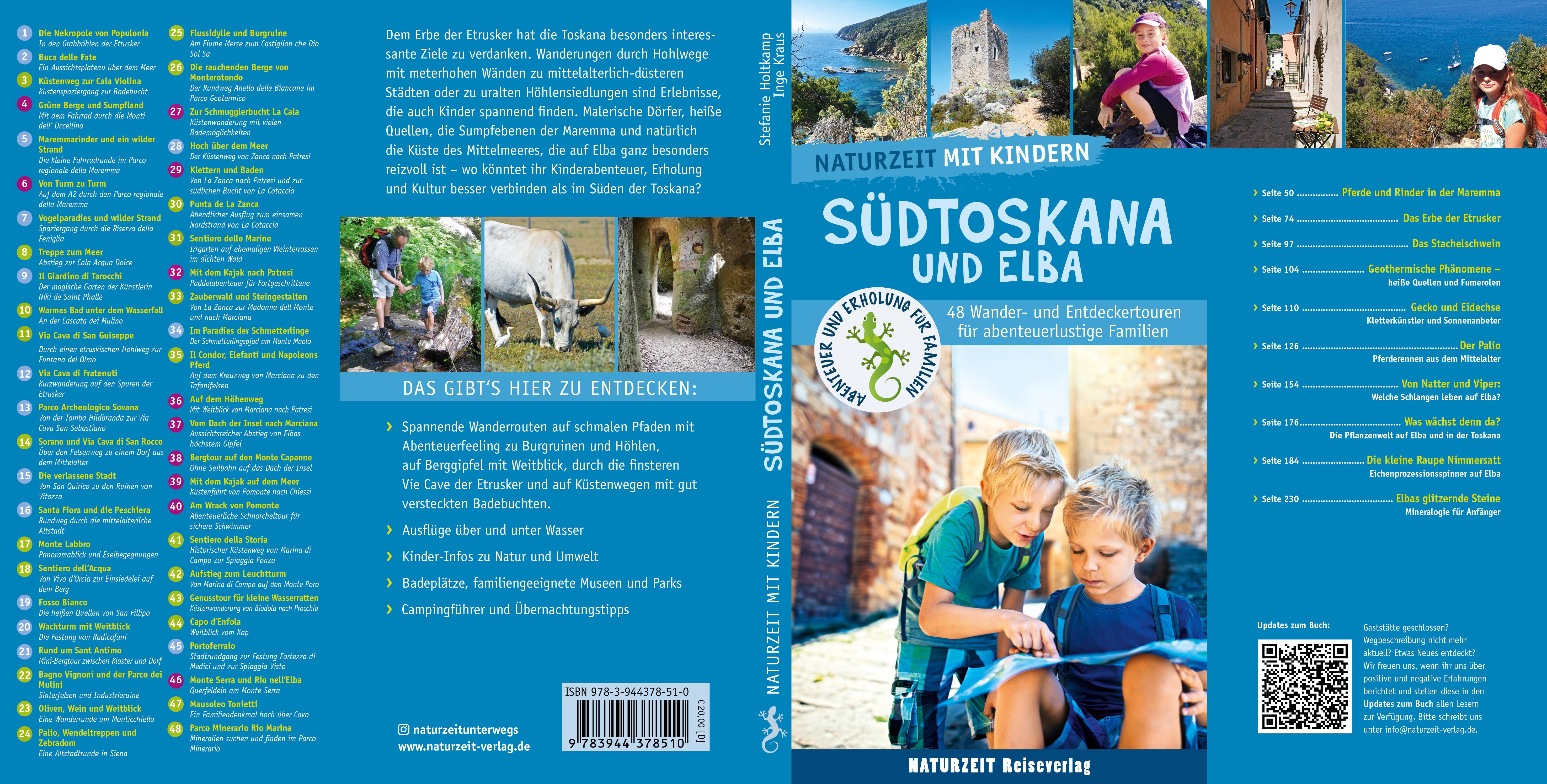Rückseitencover Naturzeit mit Kindern: Südtoskana und Elba