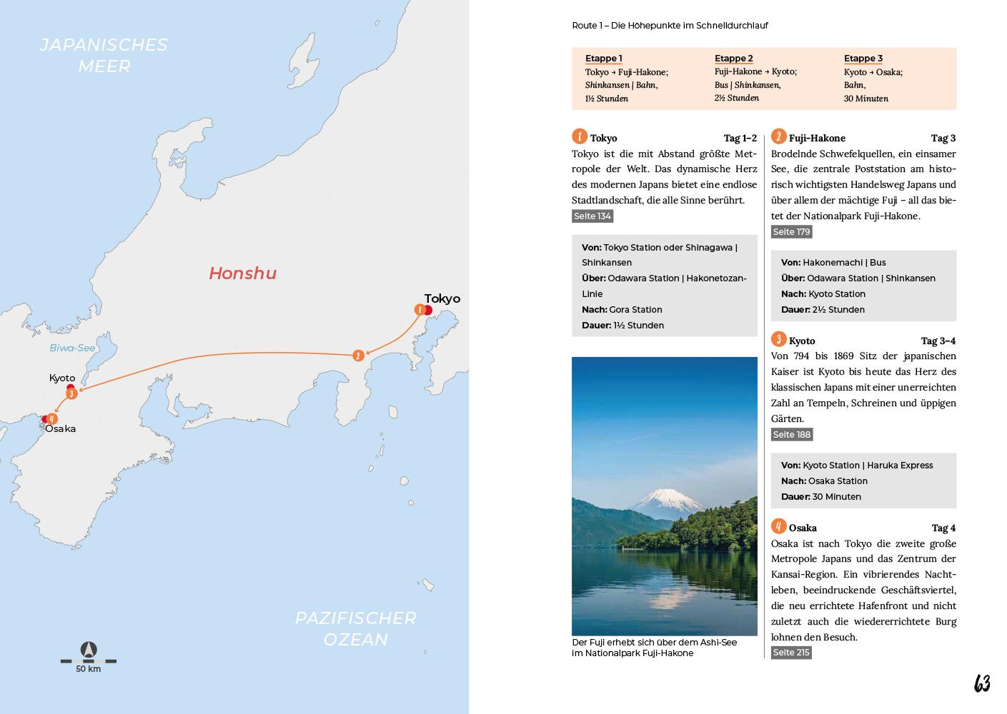 Beispielinhalt (Bild) Japan - Reiserouten, Highlights, Inspiration