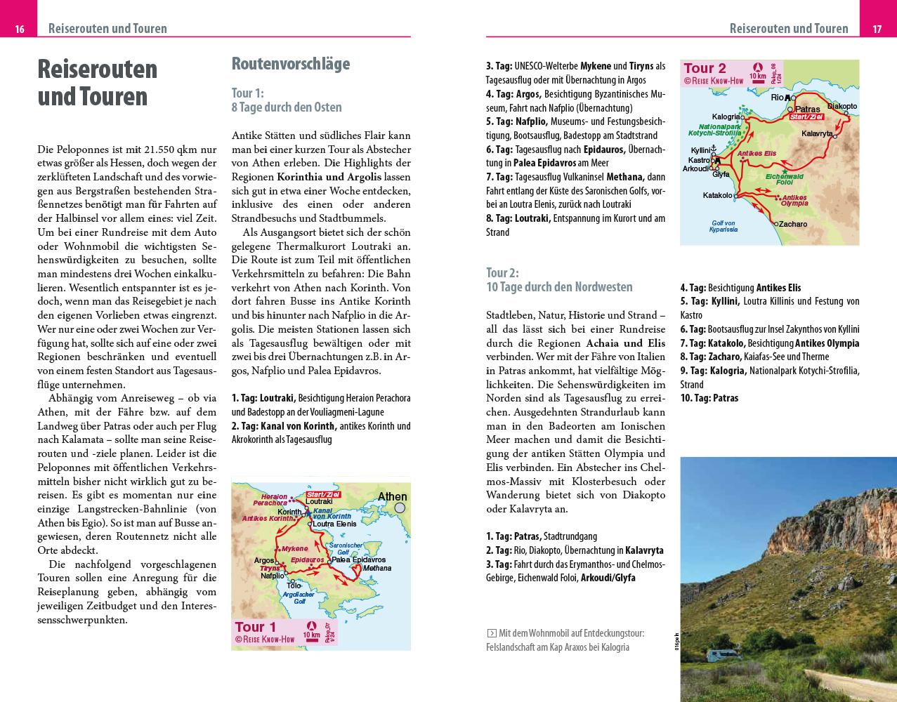 Beispielinhalt (Bild) Reise Know-How Reiseführer Peloponnes