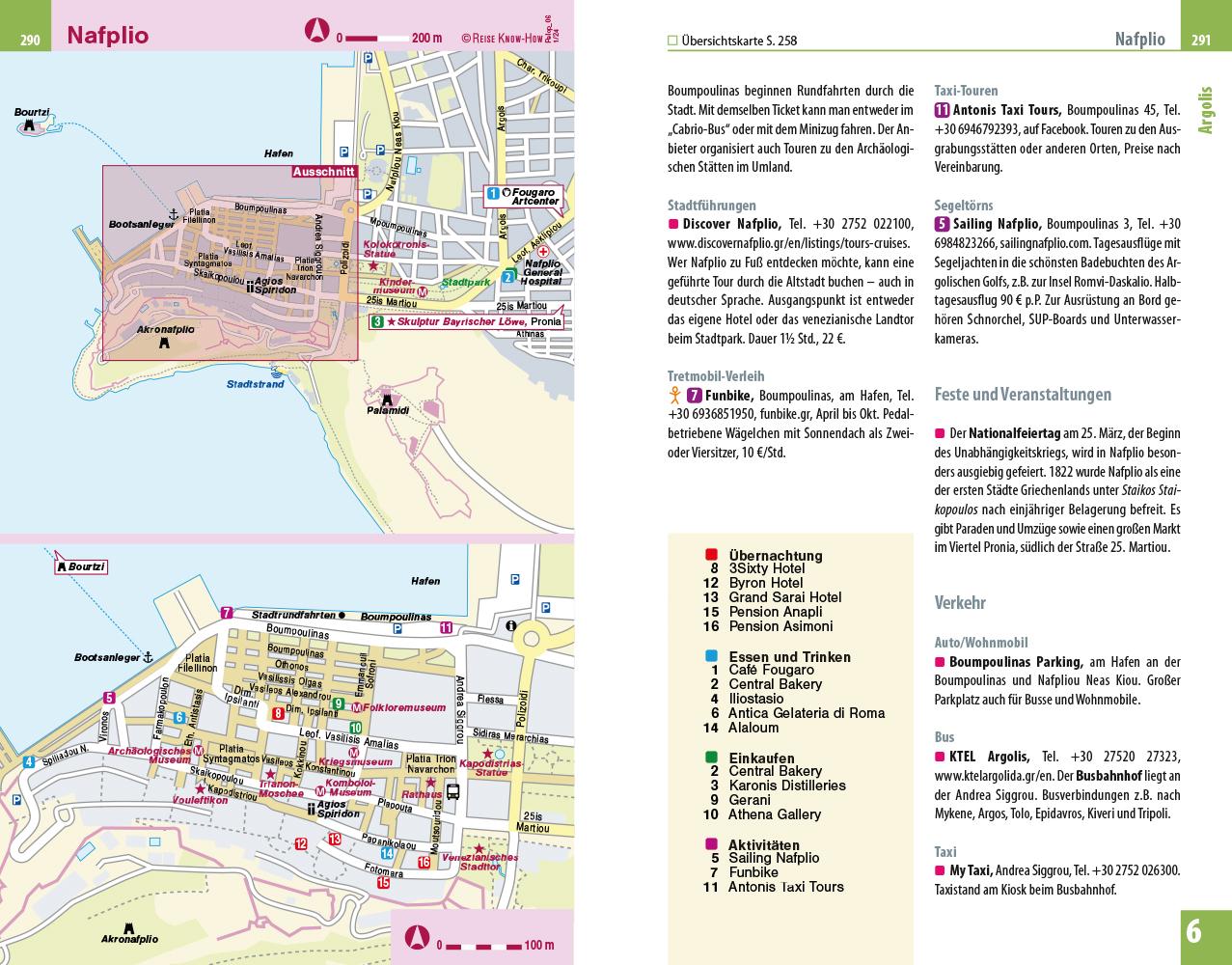 Beispielinhalt (Bild) Reise Know-How Reiseführer Peloponnes
