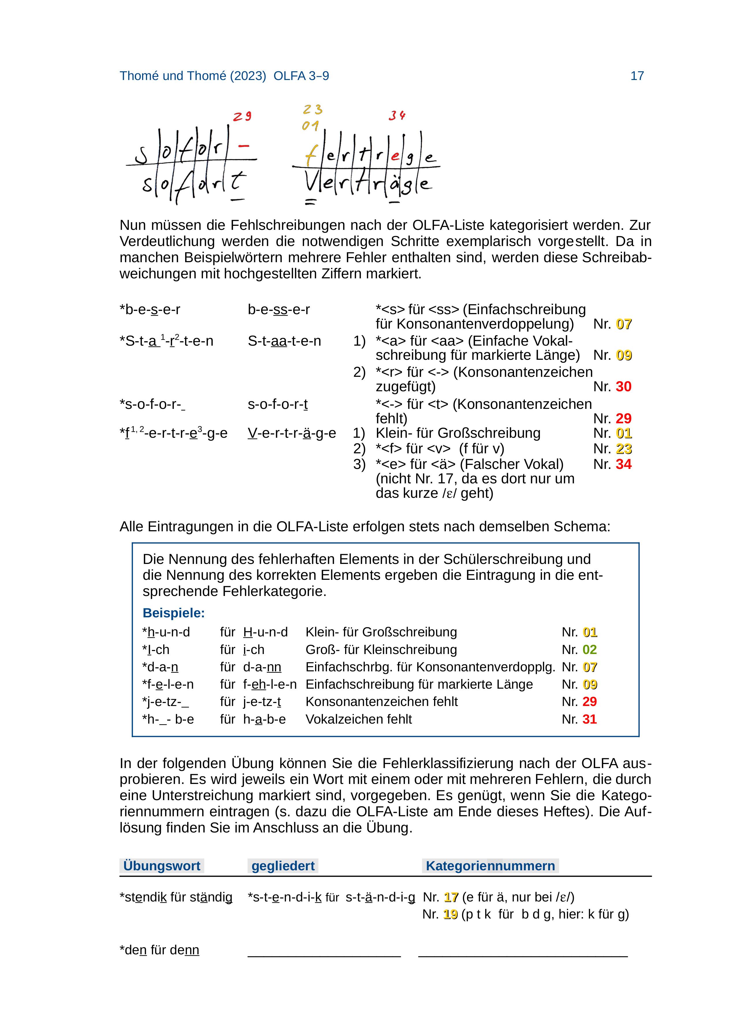 Beispielinhalt (Bild) OLFA 3-9: Oldenburger Fehleranalyse für die Klassen 3-9
