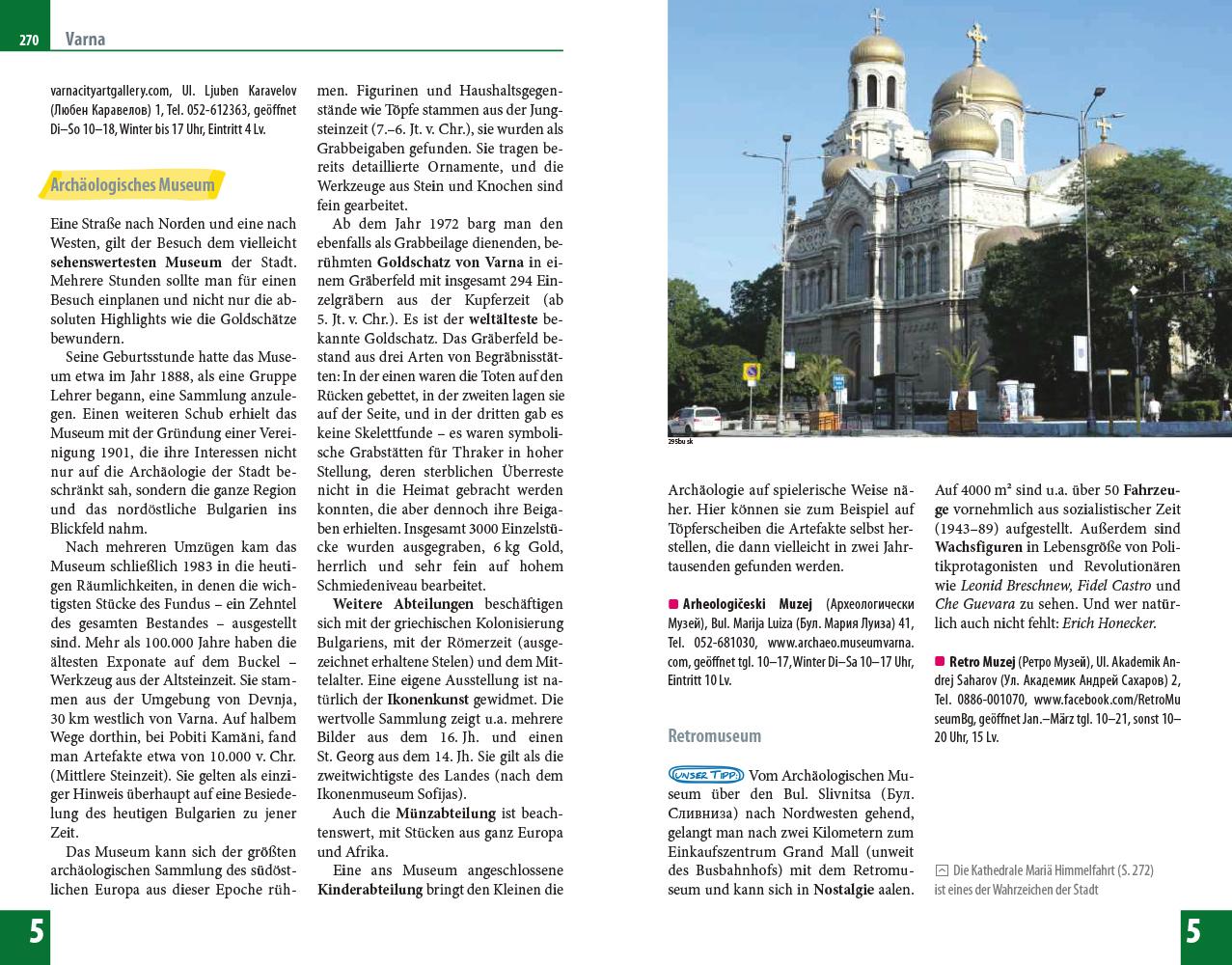 Beispielinhalt (Bild) Reise Know-How Reiseführer Bulgarien