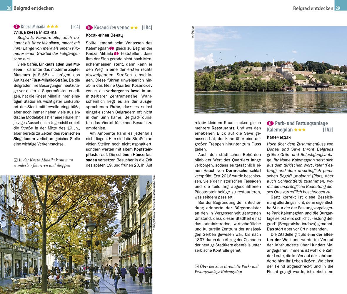 Beispielinhalt (Bild) Reise Know-How CityTrip Belgrad und Novi Sad