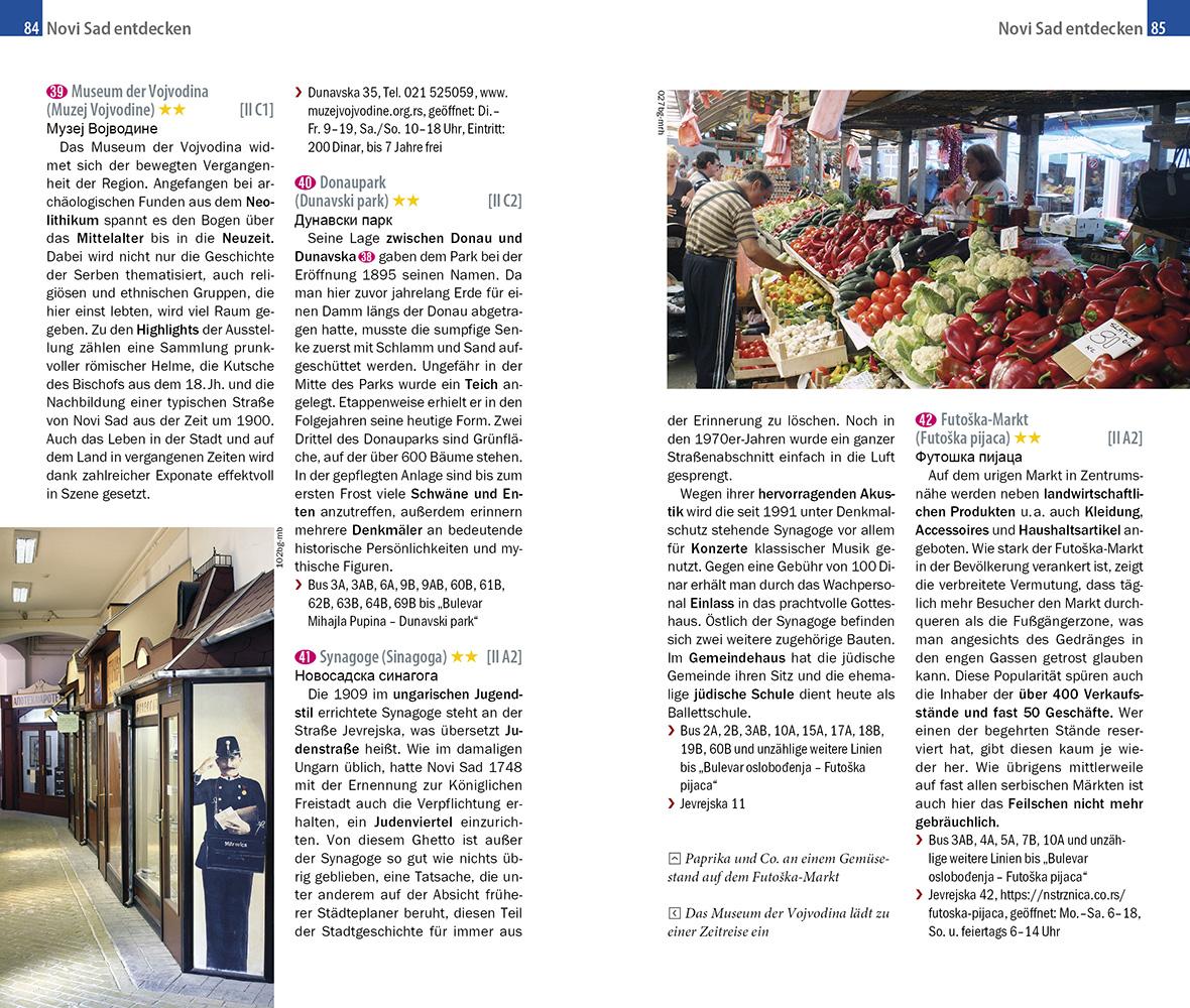 Beispielinhalt (Bild) Reise Know-How CityTrip Belgrad und Novi Sad