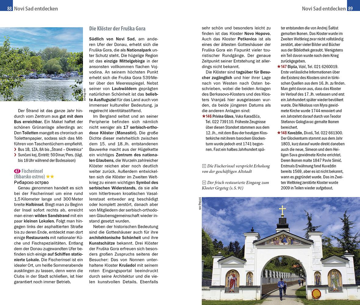 Beispielinhalt (Bild) Reise Know-How CityTrip Belgrad und Novi Sad