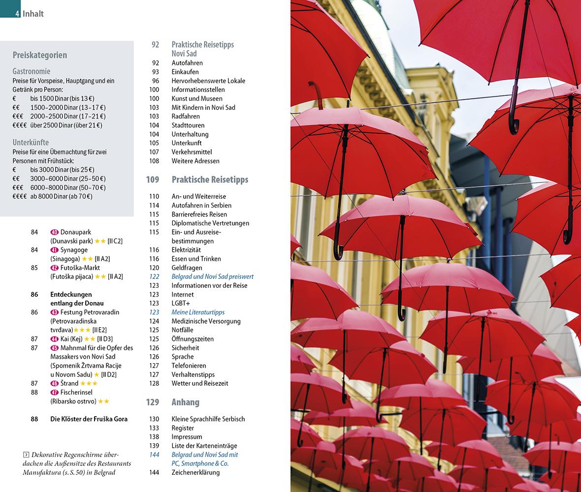 Beispielinhalt (Bild) Reise Know-How CityTrip Belgrad und Novi Sad