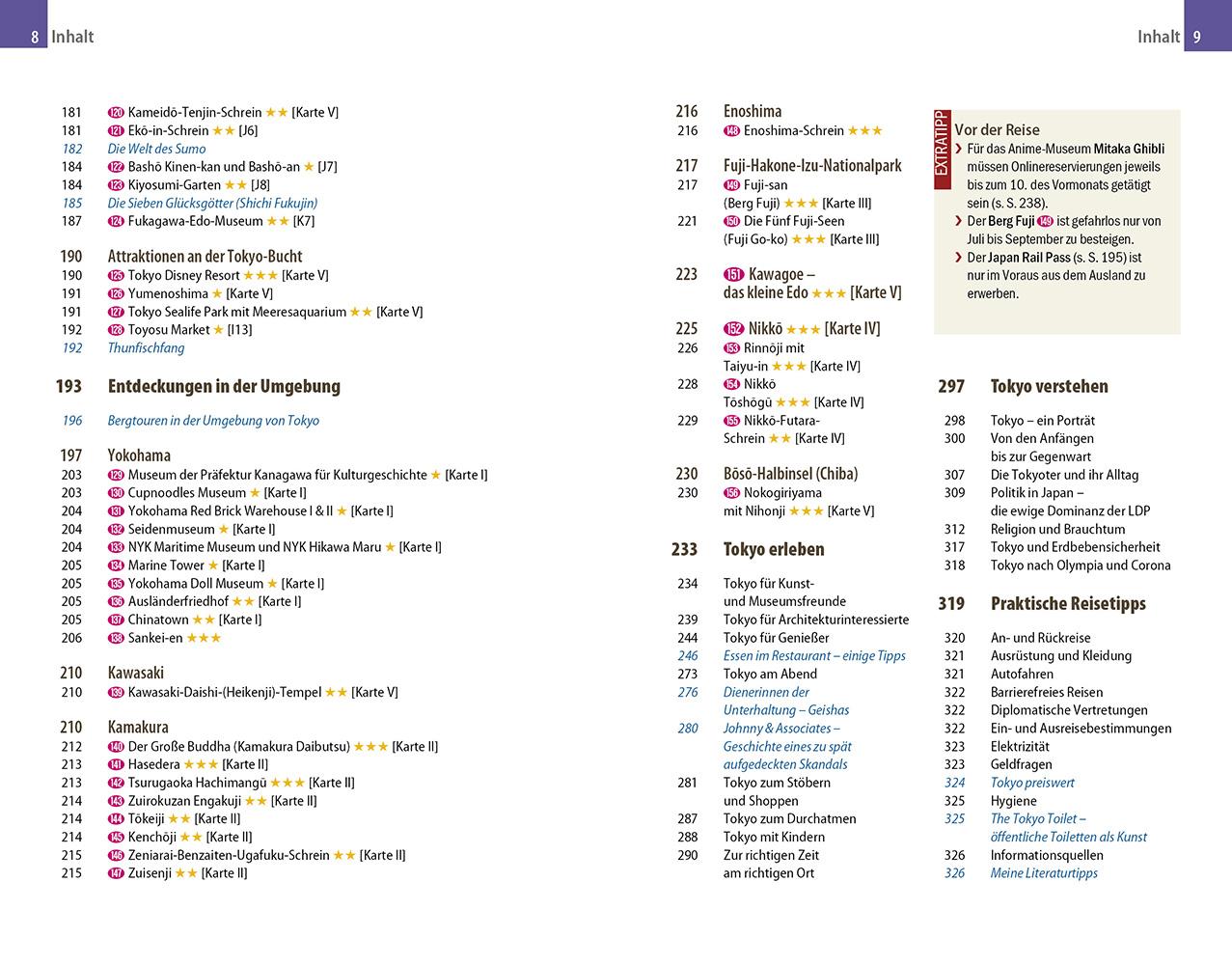 Beispielinhalt (Bild) Reise Know-How Reiseführer Tokyo (CityTrip PLUS)