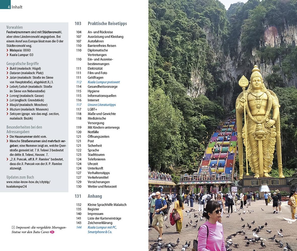 Beispielinhalt (Bild) Reise Know-How CityTrip Kuala Lumpur
