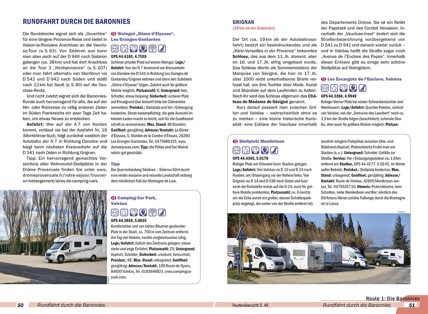 Beispielinhalt (Bild) Reise Know-How Wohnmobil-Tourguide Provence mit Seealpen und Côte d'Azur