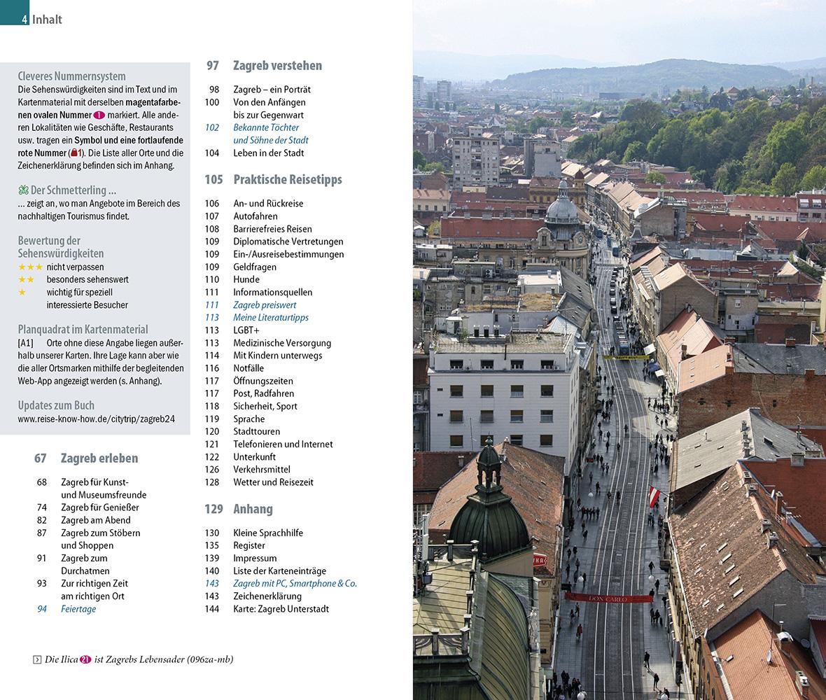 Beispielinhalt (Bild) Reise Know-How CityTrip Zagreb