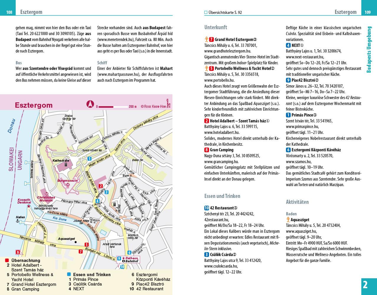 Beispielinhalt (Bild) Reise Know-How Reiseführer Ungarn